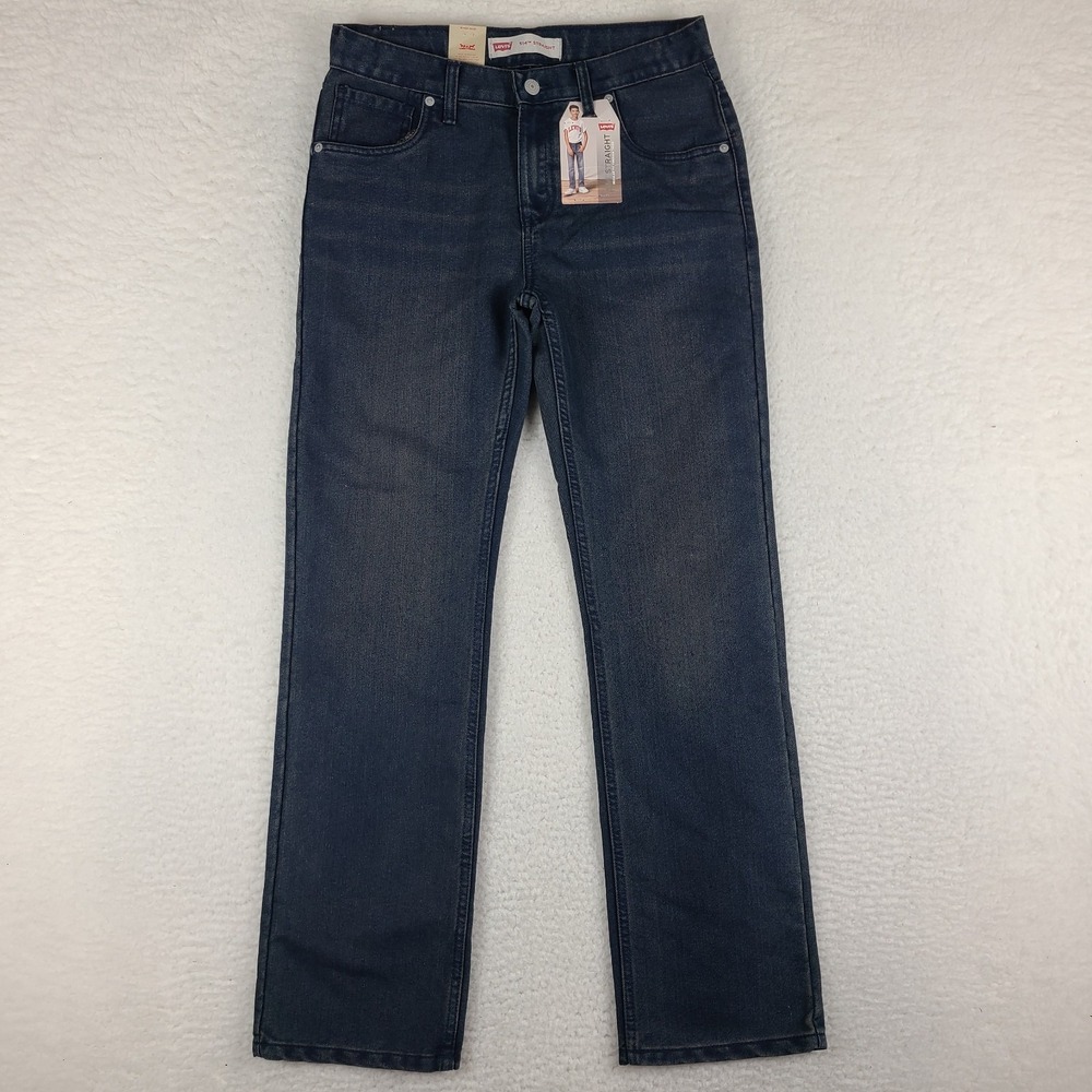 Levi's 514 Jeans Boys 18 REG 29x31 Blue Straight Dark Wash Denim NWT NEW‎
